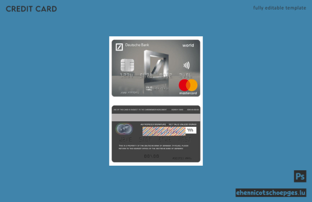 Deutsche Bank Platinum Mastercard – Beispielvorschau
